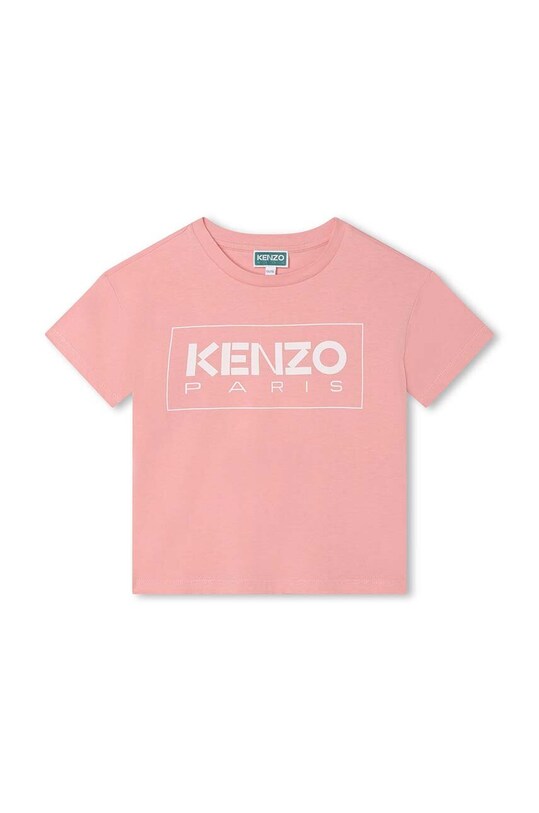 Kenzo Kids t-shirt bawełniany dziecięcy nadruk różowy K15719.86.108