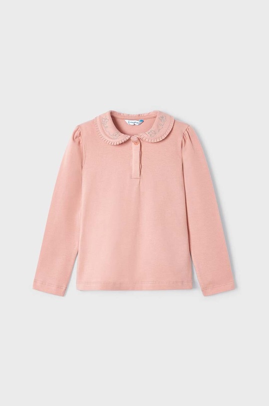Mayoral longsleeve dziecięcy z elastanem różowy 131.6A.Mini.9BYX