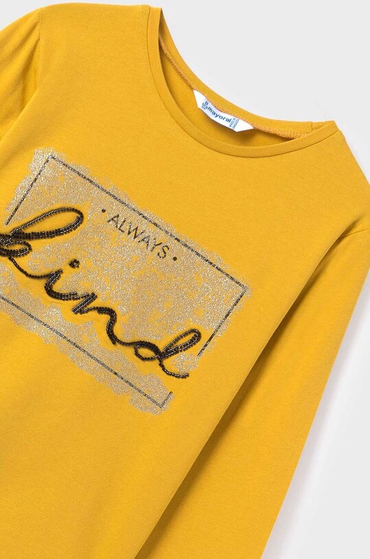 Dziewczynka Mayoral longsleeve dziecięcy 830.8C.Junior.9BYX żółty