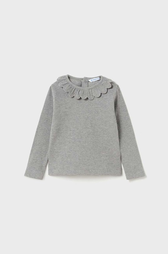 Mayoral longsleeve bawełniany niemowlęcy z elastanem szary 2008.4D.Baby.9BYX