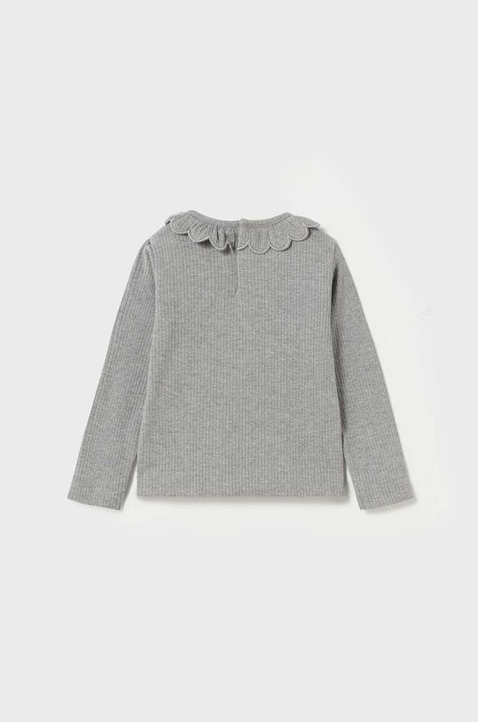 Mayoral longsleeve bawełniany niemowlęcy 2008.4D.Baby.9BYX szary AW23
