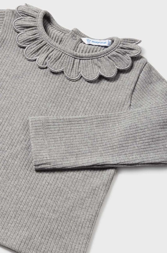 Dziewczynka Mayoral longsleeve bawełniany niemowlęcy 2008.4D.Baby.9BYX szary