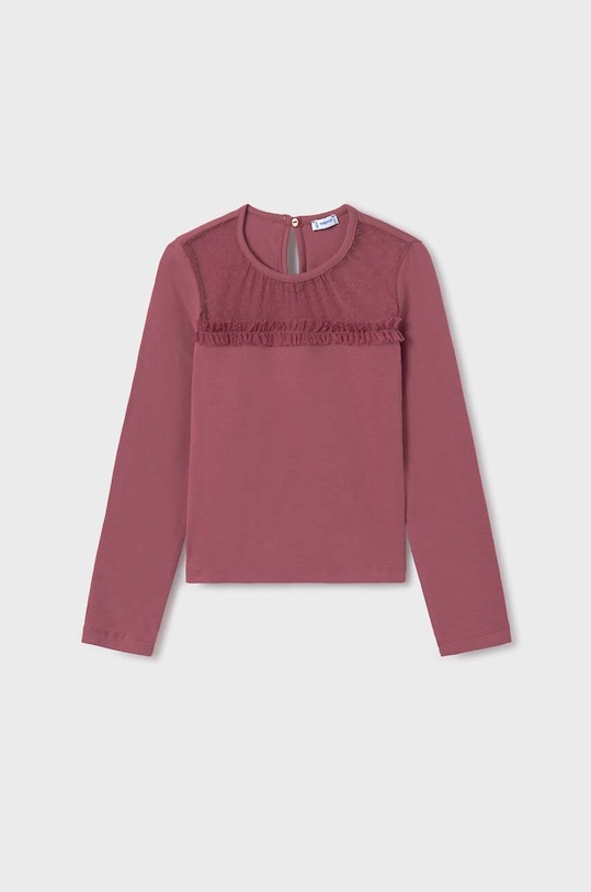 Dětské tričko s dlouhým rukávem Mayoral s elastanem růžová 7043.8B.Junior.9BYX