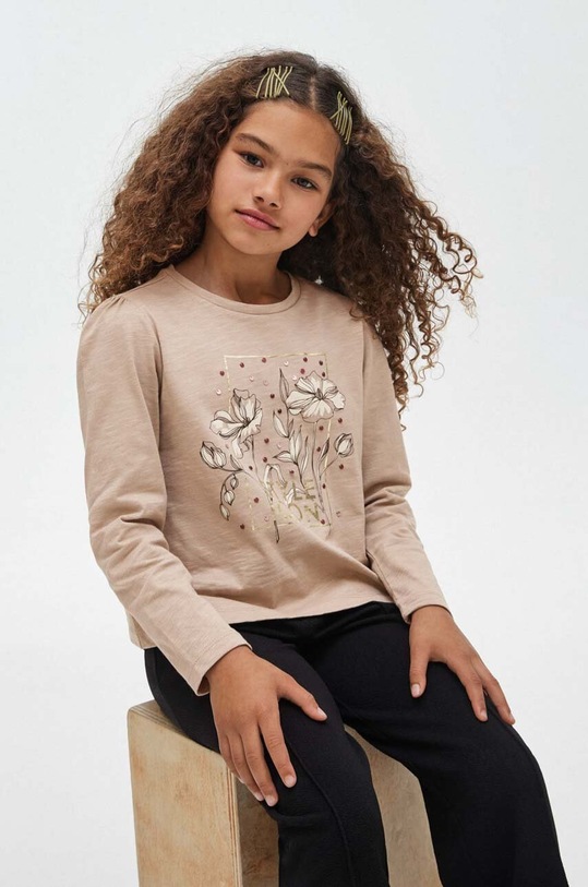 Mayoral gyerek pamut hosszú ujjú felső pamut bézs 7053.8F.Junior.9BYX