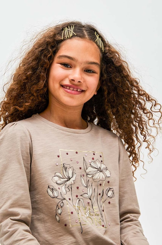 Mayoral gyerek pamut hosszú ujjú felső 7053.8F.Junior.9BYX bézs AW23