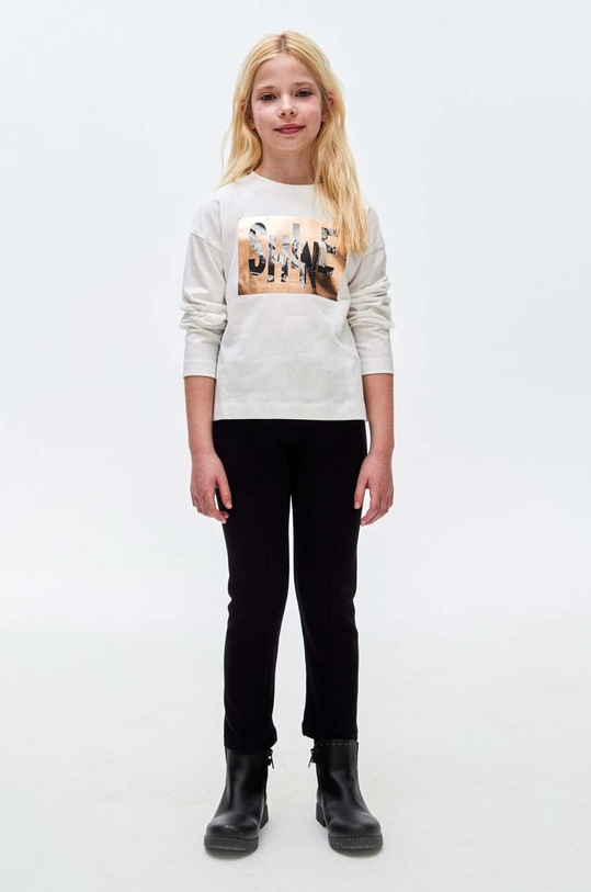 Lány Mayoral gyerek pamut hosszú ujjú felső 7054.8G.Junior.9BYX bézs