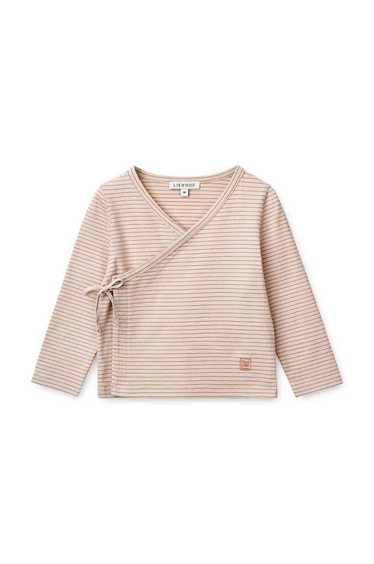 Liewood longsleeve din bumbac pentru bebeluși cu modele portocaliu LW17969