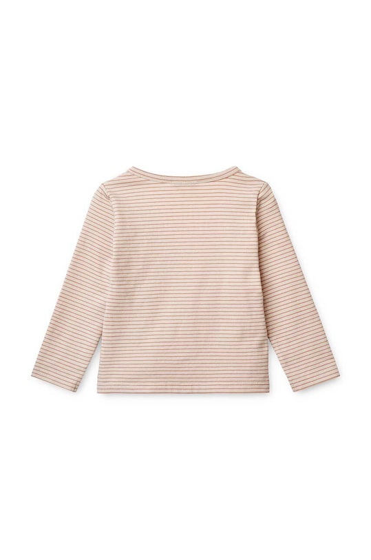 Liewood longsleeve din bumbac pentru bebeluși LW17969 portocaliu AW23