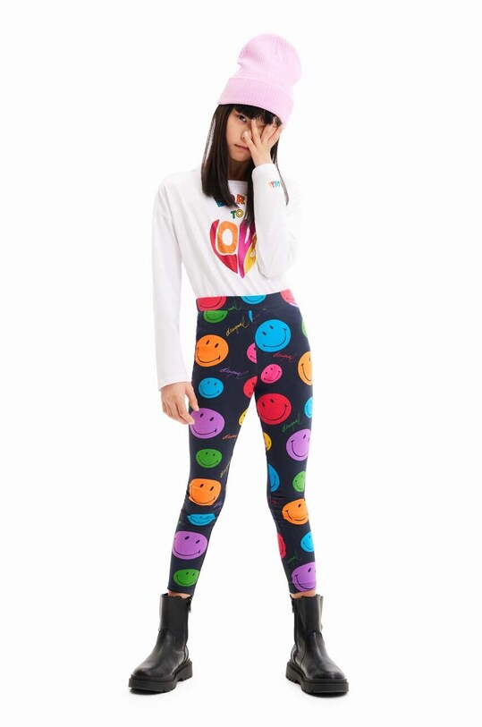 Desigual longsleeve bawełniany dziecięcy 23WGTK02 biały AW23