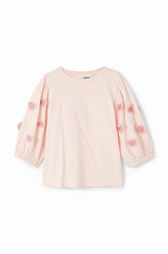 Desigual longsleeve bawełniany dziecięcy 23WGTK08 biały AW23