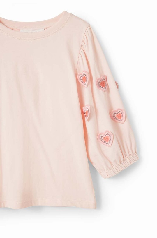 Desigual longsleeve bawełniany dziecięcy biały 23WGTK08
