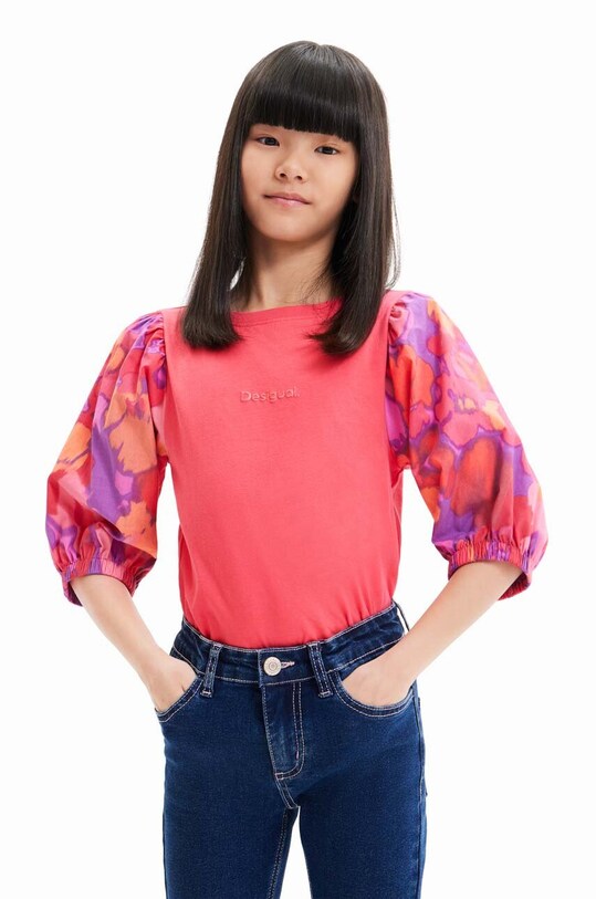 Desigual maglietta cotone rosa 23WGTK13