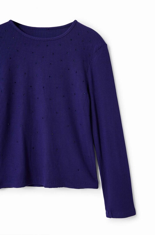 Desigual longsleeve din bumbac pentru copii bleumarin 23WGTK24