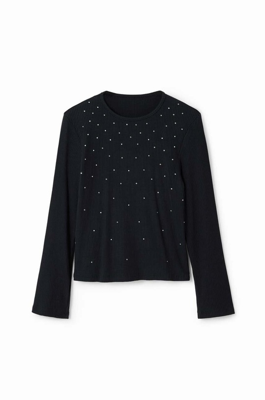 Παιδικό βαμβακερό μακρυμάνικο Desigual 23WGTK24 μαύρο AW23