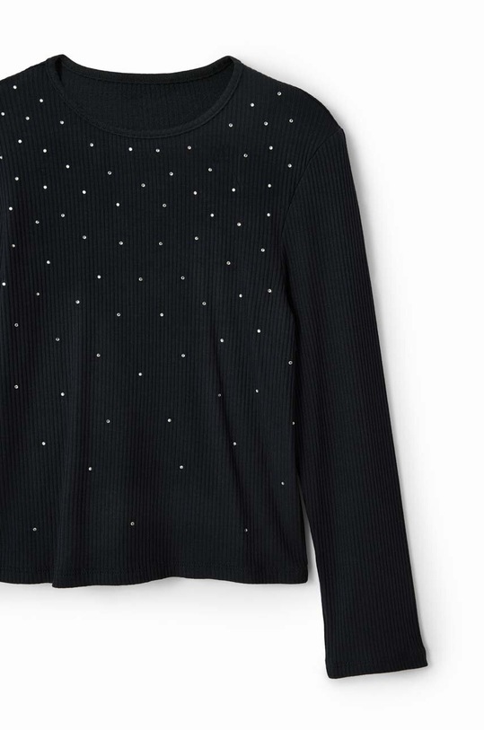 Παιδικό βαμβακερό μακρυμάνικο Desigual μαύρο 23WGTK24