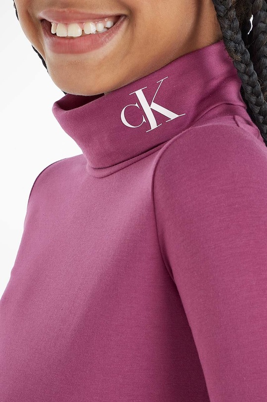Calvin Klein Jeans longsleeve dziecięcy IG0IG01164.9BYX fioletowy