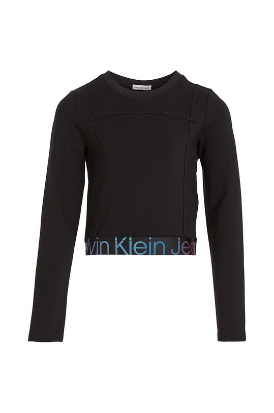 Детска блуза с дълги ръкави Calvin Klein Jeans IG0IG02196.9BYX черен AW23