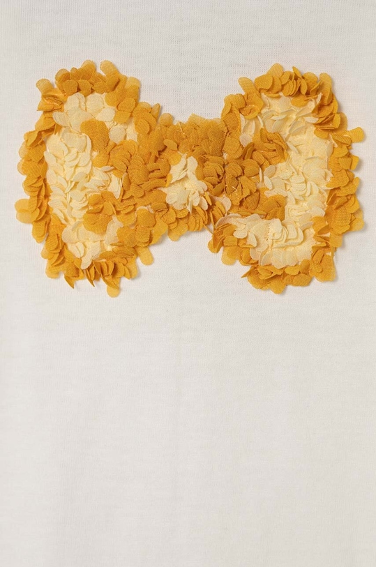 Lány United Colors of Benetton gyerek pamut hosszú ujjú felső 3096G10AJ.P.SEASONAL fehér