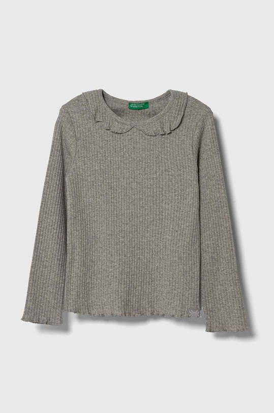 United Colors of Benetton longsleeve dziecięcy z elastanem szary 3F1AG10AV.P.SEASONAL