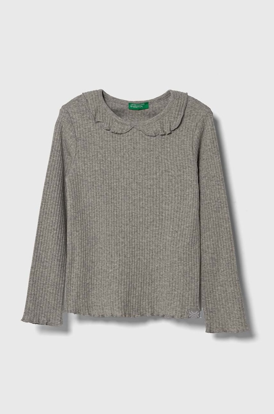 United Colors of Benetton longsleeve dziecięcy z elastanem szary 3F1AG10AV.P.SEASONAL