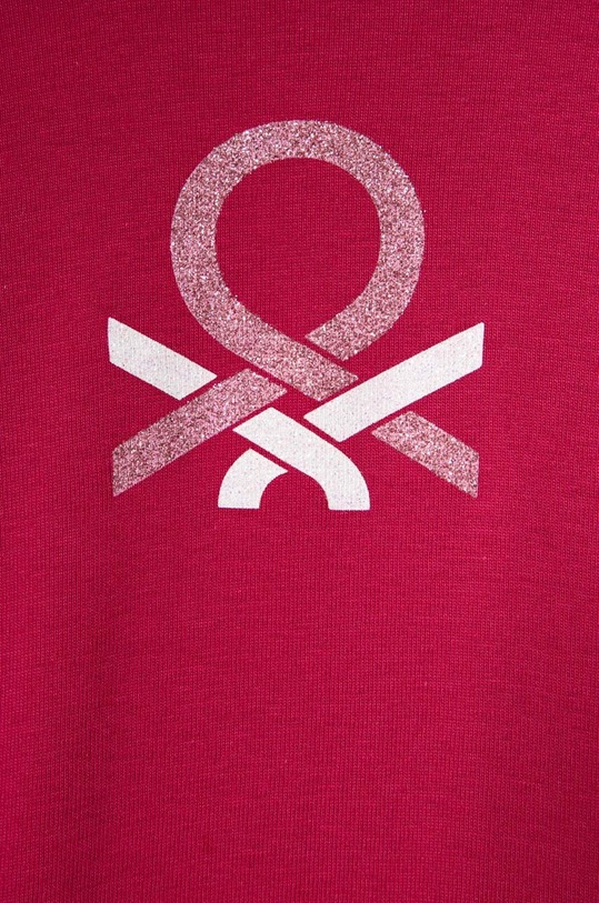 Lány United Colors of Benetton gyerek pamut hosszú ujjú felső 3I9WG10A3.P.SEASONAL rózsaszín