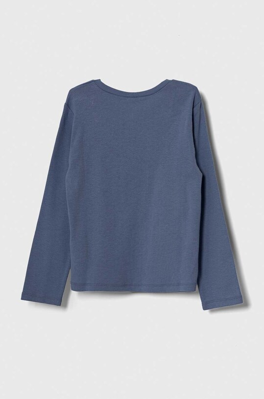 United Colors of Benetton longsleeve din bumbac pentru copii 3I9WG10A3.P.SEASONAL albastru AW23