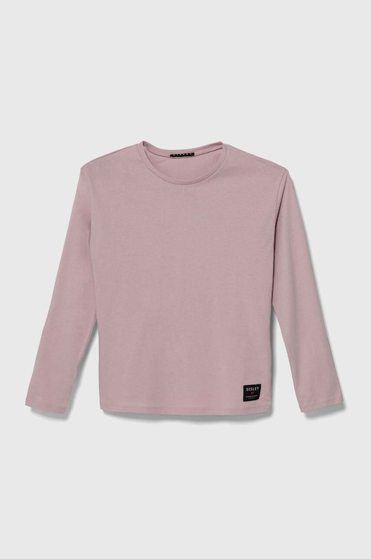 Sisley longsleeve din bumbac pentru copii imprimeu roz 3096X1038.G.SEASONAL