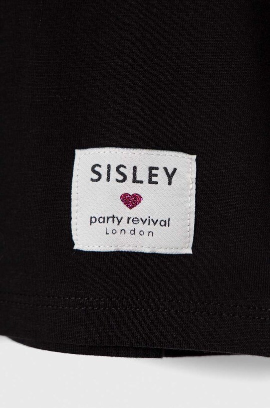 Sisley longsleeve din bumbac pentru copii negru 3096X1038.G.SEASONAL