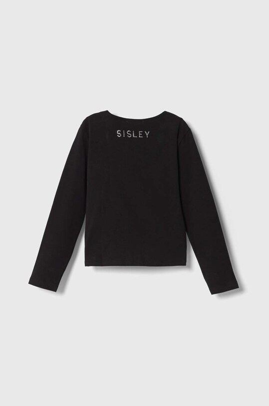 Дитячий лонгслів Sisley 3DKEX103L.G.SEASONAL чорний AW23