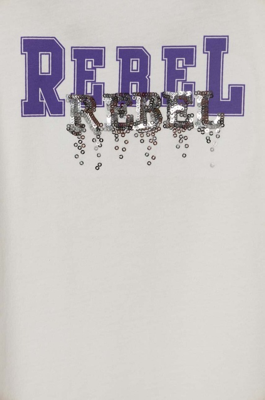 Хлопковый детский лонгслив Sisley белый 3VR5X103A.G.SEASONAL