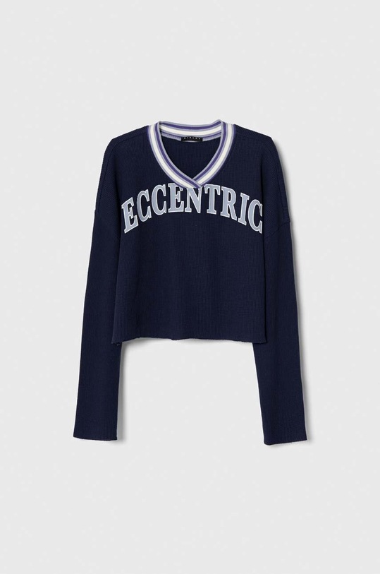 Детска блуза с дълги ръкави Sisley памук тъмносин 3WCAX4003.G.SEASONAL