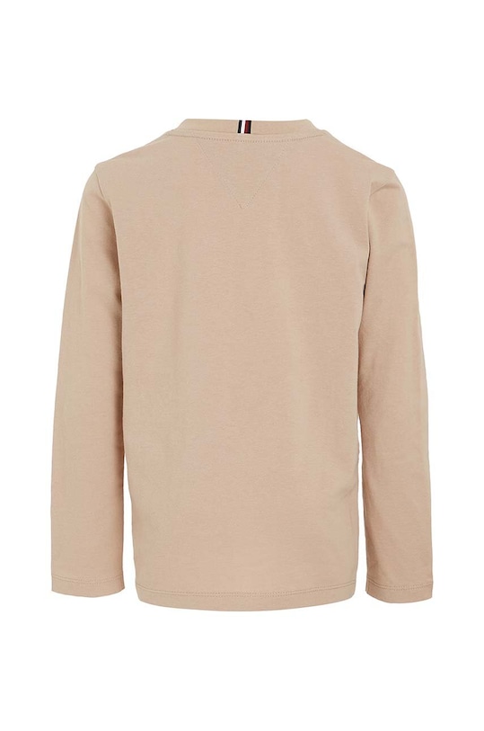 DÍVKA Dětské bavlněné tričko s dlouhým rukávem Tommy Hilfiger KS0KS00202.74.122.9BYX béžová