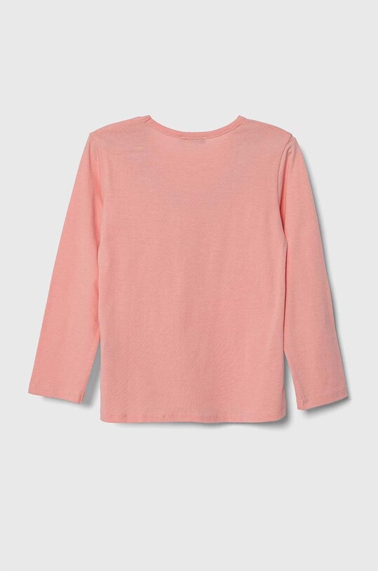 United Colors of Benetton longsleeve din bumbac pentru copii 3096G10AH.P.SEASONAL roz AW23
