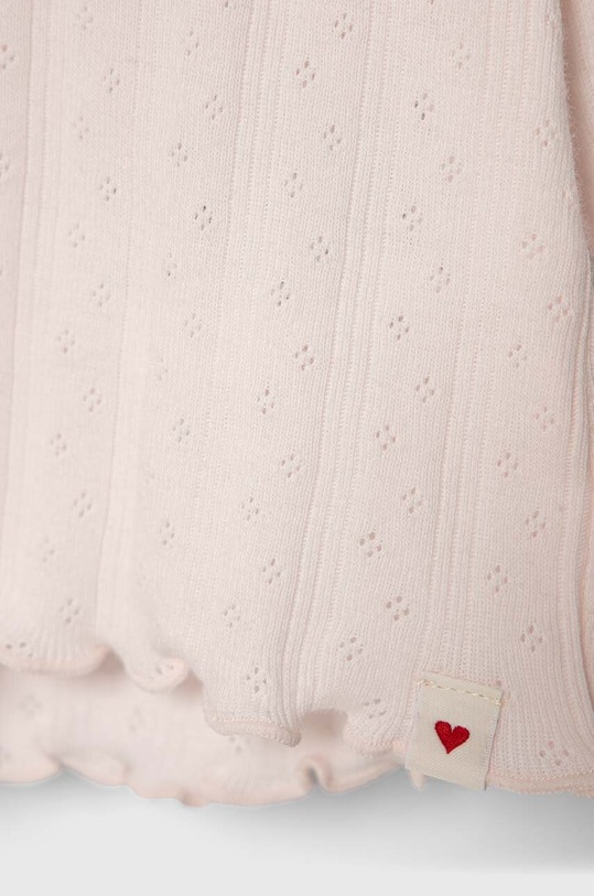 Lány United Colors of Benetton baba pamut hosszú ujjú 3MOCA103G.W.SEASONAL rózsaszín