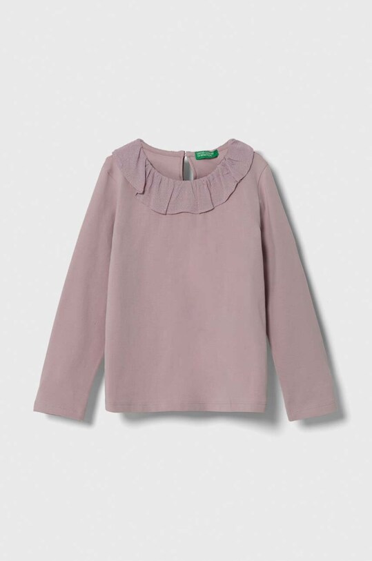 United Colors of Benetton longsleeve copii uni violet 3P4ZG10AN.P.SEASONAL
