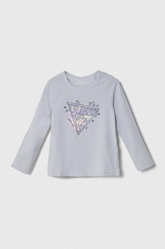 Guess longsleeve dziecięcy z elastanem niebieski K3BI06.J1314.9BYX