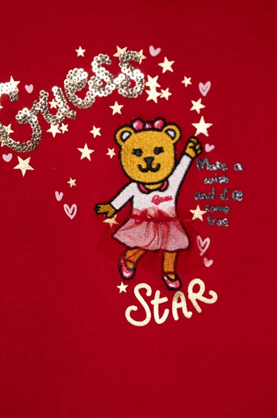 Fete Guess longsleeve copii K3BI08.KBY63.9BYX rosu