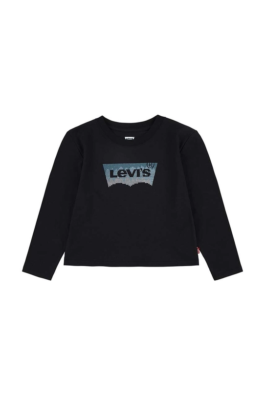 Детский лонгслив Levi's аппликация чёрный 3EJ159