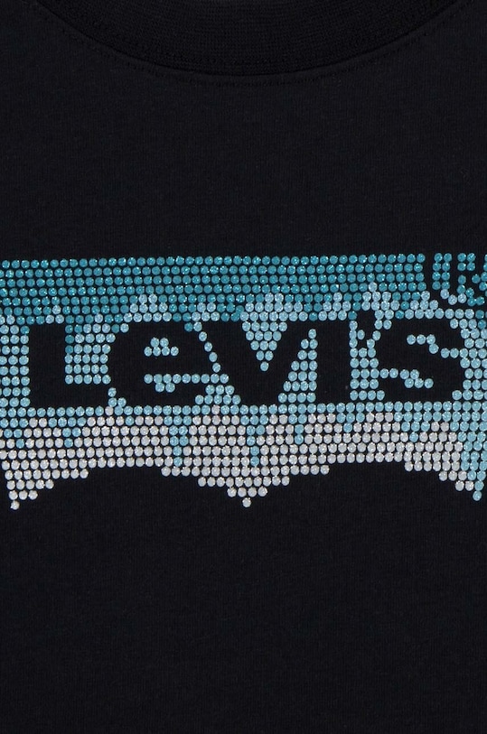 Дівчинка Дитячий лонгслів Levi's 3EJ159 чорний