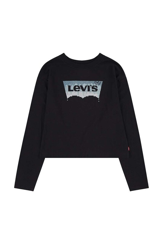 Дитячий бавовняний лонгслів Levi's інші чорний 4EJ159