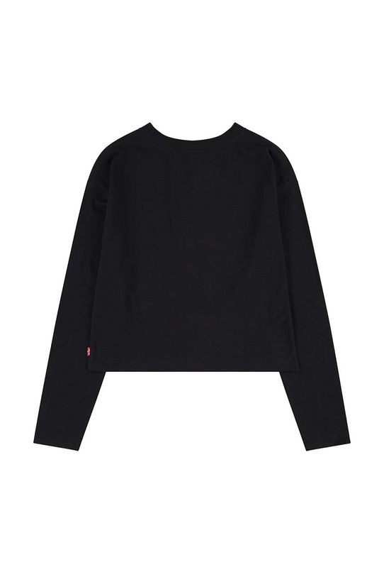 Levi's longsleeve bawełniany dziecięcy 4EJ159 czarny AW23