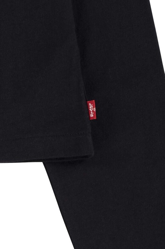 Дитячий бавовняний лонгслів Levi's чорний 4EJ159