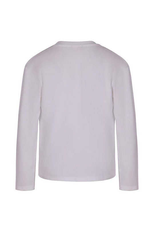 Pinko Up longsleeve bawełniany dziecięcy F3PIJGTH140 biały AW23