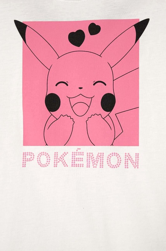 BIMBA United Colors of Benetton longsleeve in cotone bambino/a x Pokemon 3VR5C10GH.G.SEASONAL bianco