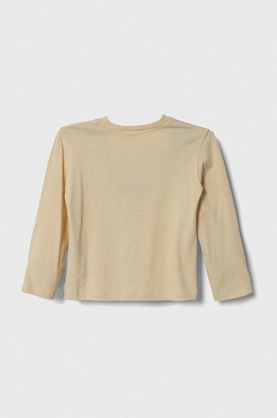 Хлопковый детский лонгслив United Colors of Benetton 3VR5G10CB.P.SEASONAL бежевый AW23