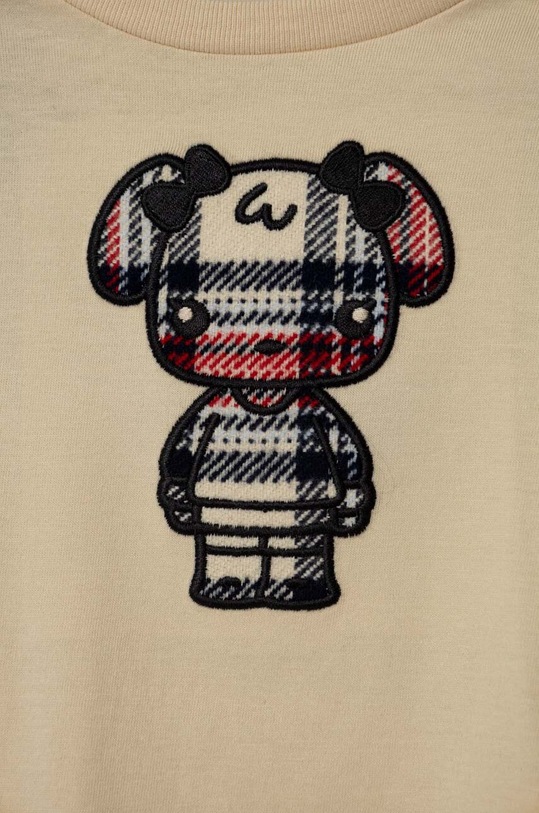 Dievča Detská bavlnená košeľa s dlhým rukávom United Colors of Benetton 3VR5G10CB.P.SEASONAL béžová