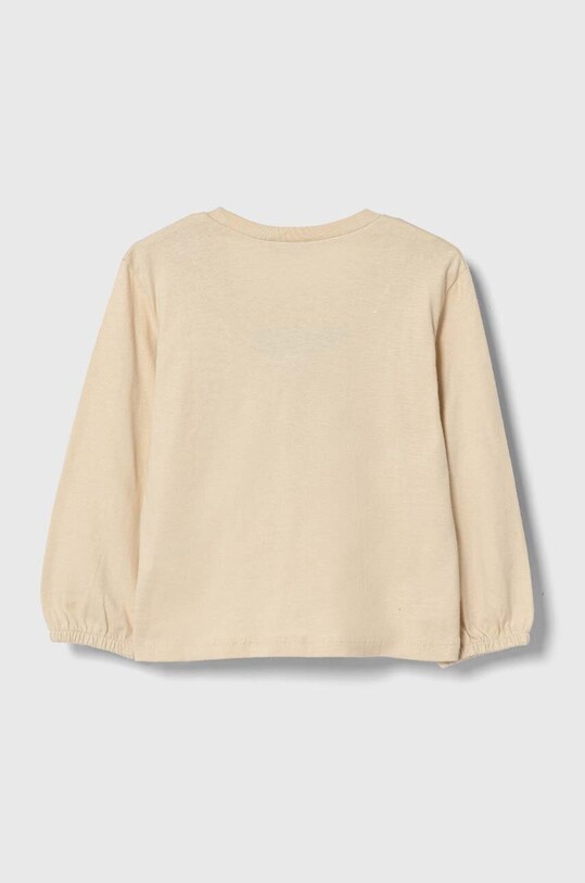 United Colors of Benetton longsleeve bawełniany dziecięcy 3YN4G10BK.P.SEASONAL beżowy AW23