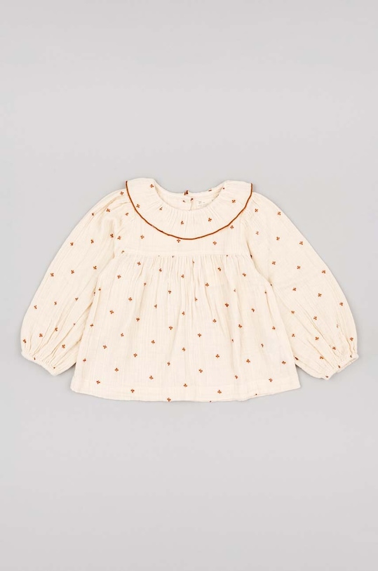 zippy bluzka bawełniana dziecięca wzorzyste beżowy 3105520401