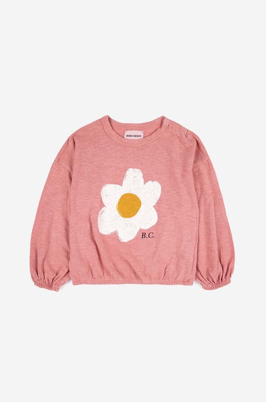 Pamučna majica dugih rukava za bebe Bobo Choses 223AB009 roza AW23