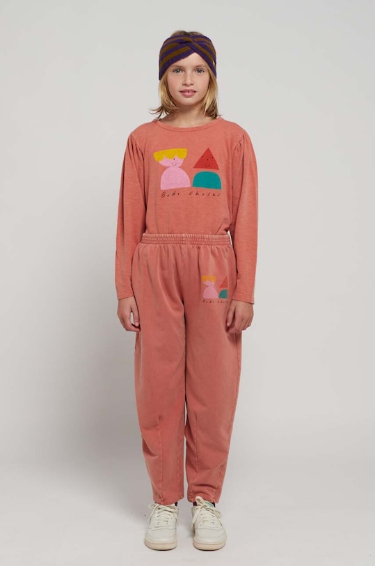 Bobo Choses longsleeve din bumbac pentru copii 223AC020 portocaliu